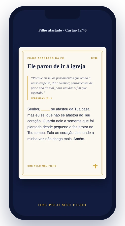 Cartão na tela do celular, pronto para o WhatsApp
